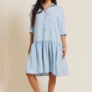 Grayson The Changemaker Chambray Dress Size 2 Small S Medium Denim Frank Eileen